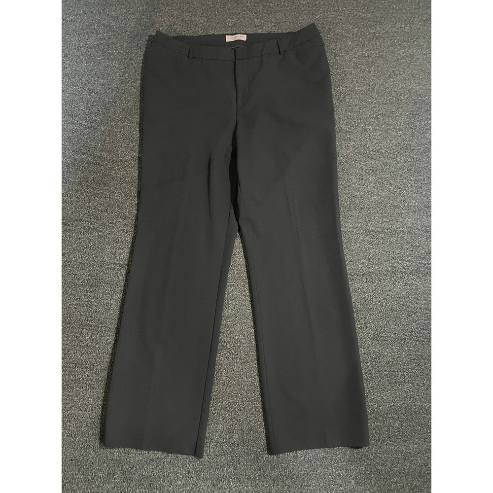 Coldwater Creek Women Black Straight Leg Dress Pants Size 14 Professional Office